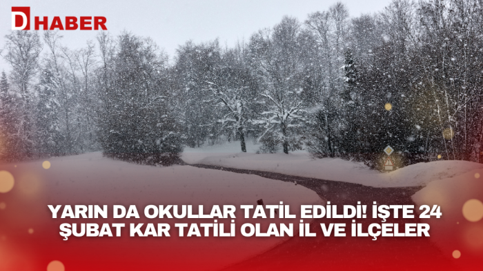 Yarın da okullar tatil edildi! İşte 24 Şubat kar tatili olan il ve ilçeler
